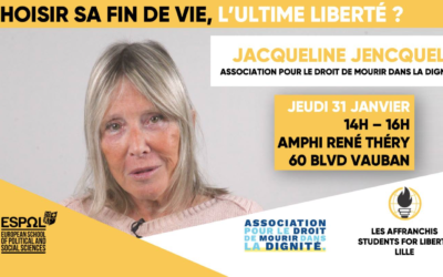Jacqueline Jencquel / Choisir sa fin de vie, l’ultime liberté ? – SFL Lille